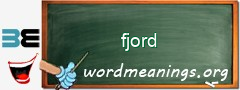 WordMeaning blackboard for fjord
